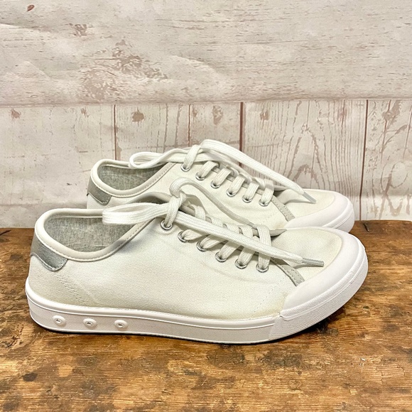rag & bone standard issue white low top sneakers - Picture 1 of 9